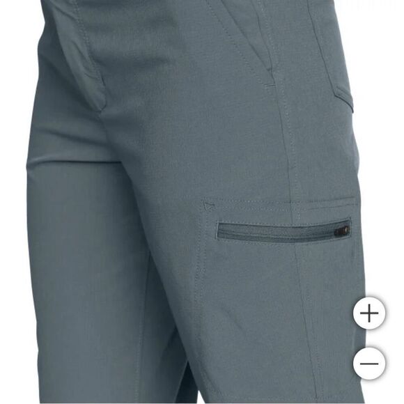 EDDIE BAUER Ripstop Capri Pants Size 14 Ladies’ Women’s Gray NWT Pockets Stretch - Picture 5 of 16